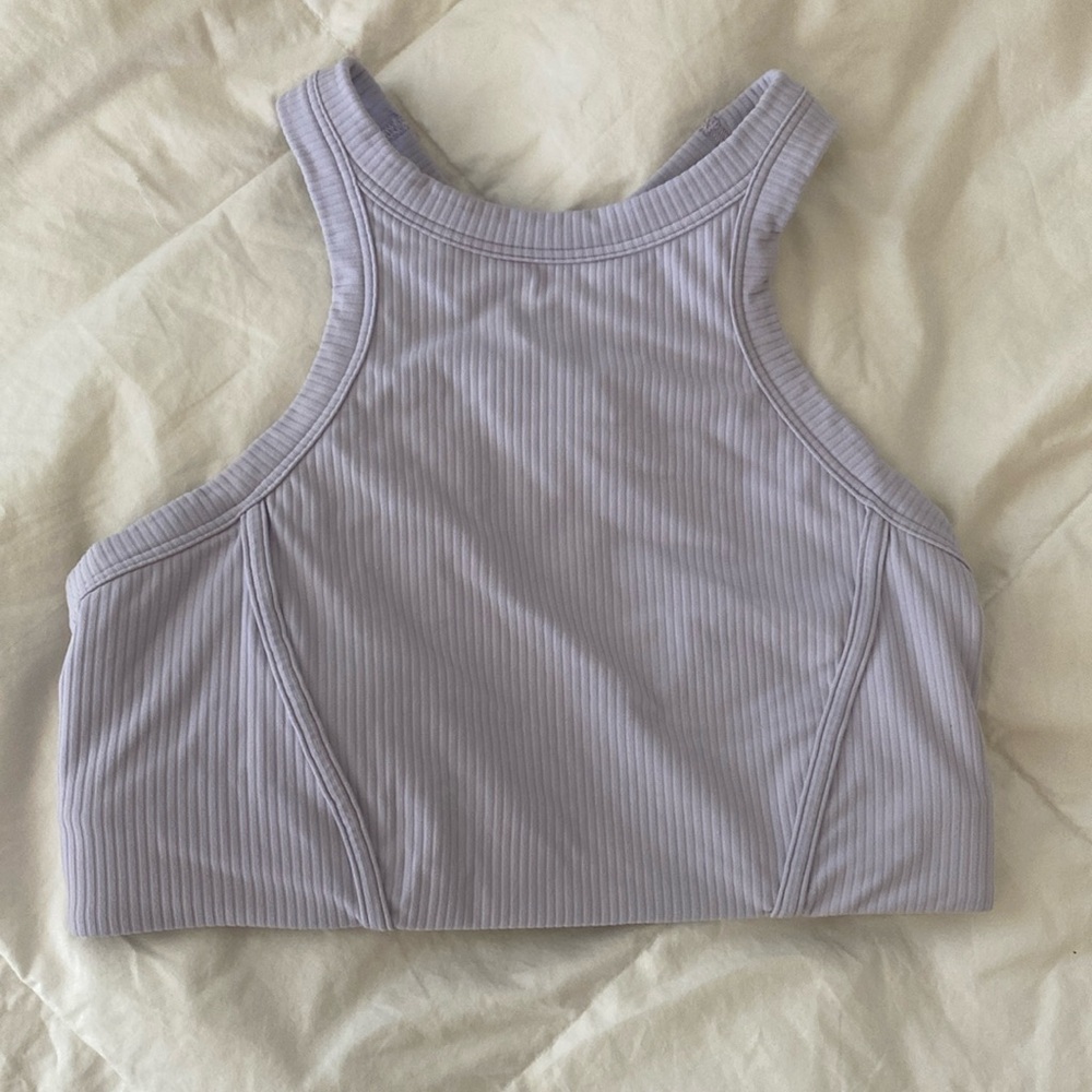 Ribbed Nulu High-Neck Yoga Bra